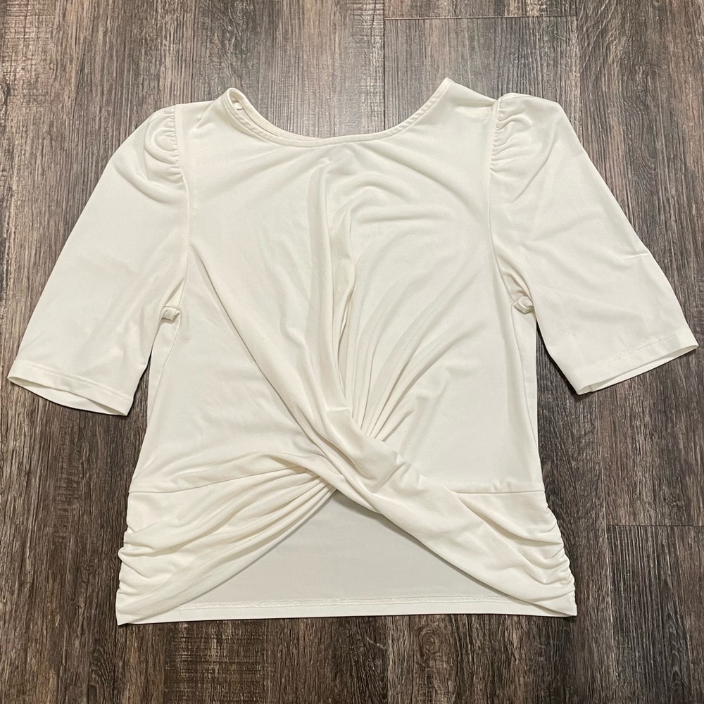 Express Cinched White Blouse XS/S